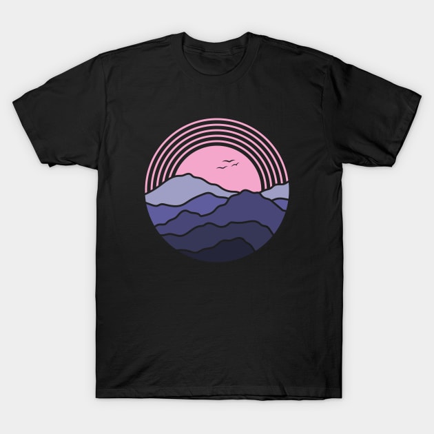 Lined Sunset T-Shirt by NeonSunset